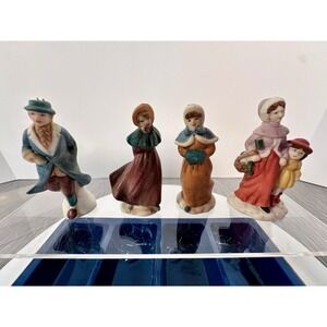 Kmart 1989 Porcelain Figurine for Christmas Village - Multiple Family Figure Set